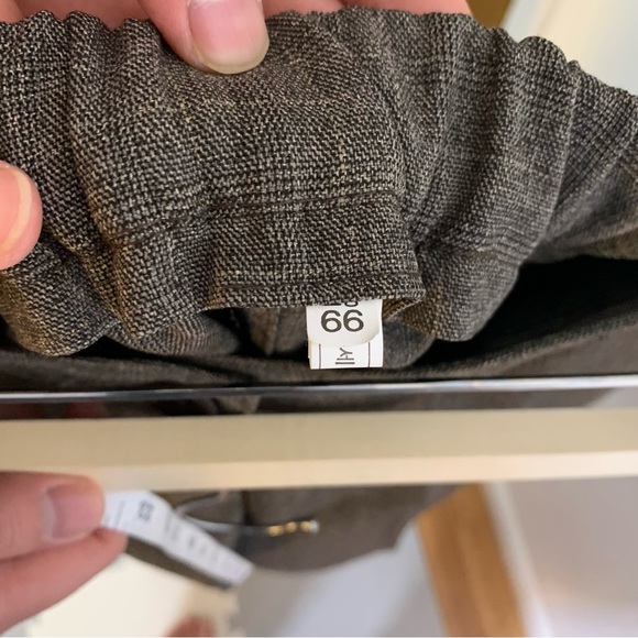 Grey Cropped Pants back Stretch Slim fit - Picture 8 of 8